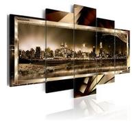 Tableau Imprimé "New York : Starry Night Sepia" 50 x 100 cm Multicolore G