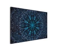 Tableau Imprimé "Oriental Flowers Narrow Blue" 80 x 120 cm Multicolore G