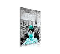 Tableau - Paris Colour (1 Part) Vertical Green - 80x120 Artgeist (7407)