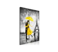 Tableau Imprimé "Paris Fog Yellow" 80 x 120 cm