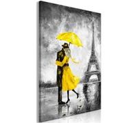 Tableau Imprimé "Paris Fog Yellow" 80 x 120 cm Multicolore G