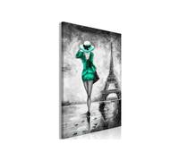 Tableau Imprimé "Parisian Woman Green" 40 x 60 cm Multicolore G