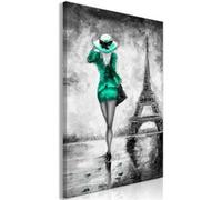 Tableau Imprimé "Parisian Woman Green" 40 x 60 cm Multicolore G