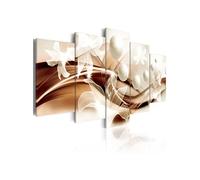 Tableau Imprimé "Pearl Lilies in Bronze" 50 x 100 cm