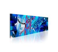 Tableau Imprimé "Pluie Turquoise" 45 x 135 cm Multicolore G