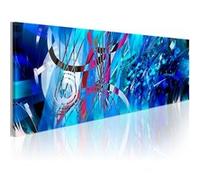 Tableau Imprimé "Pluie Turquoise" 45 x 135 cm Multicolore G