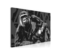 Tableau Imprimé "Pop Art Monkey Narrow Grey" 60 x 90 cm Multicolore G