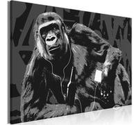 Tableau Imprimé "Pop Art Monkey Narrow Grey" 60 x 90 cm Multicolore G