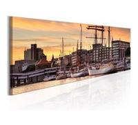 Tableau Imprimé "Port in Hamburg" 50 x 150 cm Multicolore G