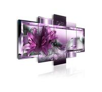 Tableau Imprimé "Purple Lilies" 100 x 200 cm