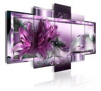 Tableau Imprimé "Purple Lilies" 100 x 200 cm Multicolore G