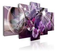 Tableau Imprimé "Purple of Tulips" 50 x 100 cm Multicolore G