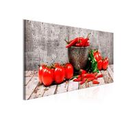 Tableau Imprimé "Red Vegetables Concrete Narrow" 40 x 120 cm