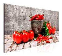 Tableau Imprimé "Red Vegetables Concrete Narrow" 45 x 135 cm Multicolore G