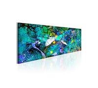 Tableau Imprimé "Sapphire Jungle" 50 x 150 cm