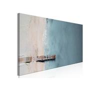 Tableau Imprimé "Sea & Wooden Bridge Narrow Grey" 50 x 150 cm