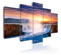 Tableau Imprimé "Selfoss Waterfall, Iceland" 100 x 200 cm Multicolore G