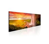 Tableau Imprimé "Seljalandsfoss Waterfall" 45 x 135 cm Multicolore G