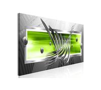 Tableau Imprimé "Silver Wings Narrow Green" 50 x 150 cm