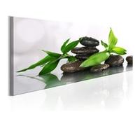 Tableau SPA: Bamboo and Stones-Taille L 120 x H 40 cm Imprimé G
