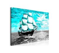 Tableau Imprimé "Spring Cruise Wide Blue" 60 x 90 cm Multicolore G