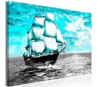 Tableau Imprimé "Spring Cruise Wide Blue" 60 x 90 cm Multicolore G