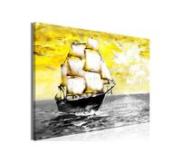 Tableau Imprimé "Spring Cruise Wide Yellow" 80 x 120 cm Multicolore G