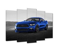 Tableau imprimé sur toile Art déco 70x50cm bleu Ford Mustang N° H8578M_PC5BB