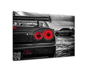 Tableau imprimé sur toile Art mural déco 70x50cm voiture de sport lampes n° H8722M_PC1G