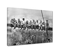 Tableau imprimé sur toile Décoration murale 40 x 30 cm Déjeuner au sommet d'un gratte-ciel N° H1607M_PC1A