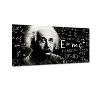 Tableau imprimé sur toile Wall Art Decor 115x55cm Albert Einstein No. H697M_PC1AE