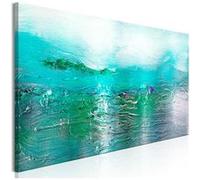 Tableau Imprimé "Turquoise Landscape Narrow" 50 x 150 cm Multicolore G