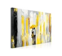 Tableau Imprimé "Umbrella in Love Wide Yellow" 60 x 90 cm Multicolore G