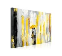 Tableau Imprimé "Umbrella in Love Wide Yellow" 80 x 120 cm