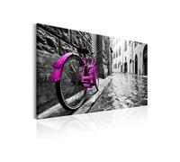 Tableau Imprimé "Vintage Pink Bike" 80 x 120 cm Multicolore G