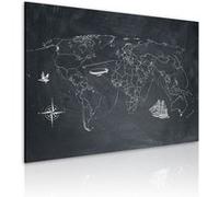 Tableau Imprimé "Voyage Autour du Monde" 80 x 120 cm Multicolore G