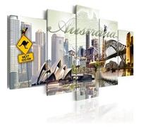Tableau Imprimé "Welcome To Australia!" 50 x 100 cm Multicolore G