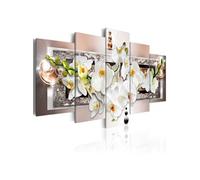 Tableau Imprimé "White Abstract Orchid" 100 x 200 cm Multicolore G