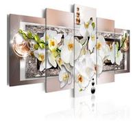 Tableau Imprimé "White Abstract Orchid" 100 x 200 cm Multicolore G