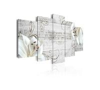 Tableau Imprimé "White Lilies on Wood" 50 x 100 cm