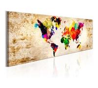 Tableau Imprimé "World in Watercolours" 50 x 150 cm Imprimé G