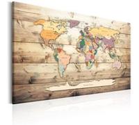 Tableau - World Map: Colourful Continents - 90x60 Artgeist (10852)