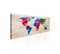 Tableau - World Map: Finesse of Colours - 135x45 Artgeist (10867)