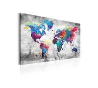 Tableau - World Map: Grey Style - 90x60 Artgeist (10876)