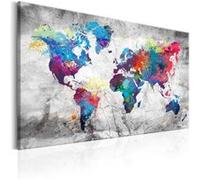 Tableau - World Map: Grey Style - 90x60 Artgeist (10876)