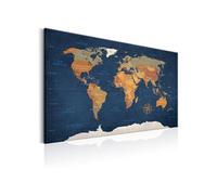 Tableau Imprimé "World Map : Ink Oceans" 60 x 90 cm