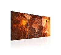 Tableau World Map: Old Rust-Taille L 60 x H 30 cm Imprimé