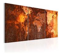 Tableau World Map: Old Rust-Taille L 60 x H 30 cm Imprimé