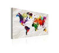 Tableau Imprimé "World Map : Rainbow Madness" 60 x 90 cm Multicolore G