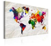 Tableau Imprimé "World Map : Rainbow Madness" 60 x 90 cm Multicolore G